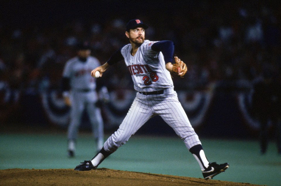 ST. LOUIS - OCTBER 22:  Bert Blyleven #28 of the Minnesota Twins winds up for a pitch during game five of the 1987 World Series against the St. Louis Cardinals at Busch Stadium on October 22, 1987 in St. Louis, Missouri.  Bert Blyleven played for the Twins from 1970-1976 and from1985-1988.   (Photo by Ron Vesely/MLB Photos via Getty Images)