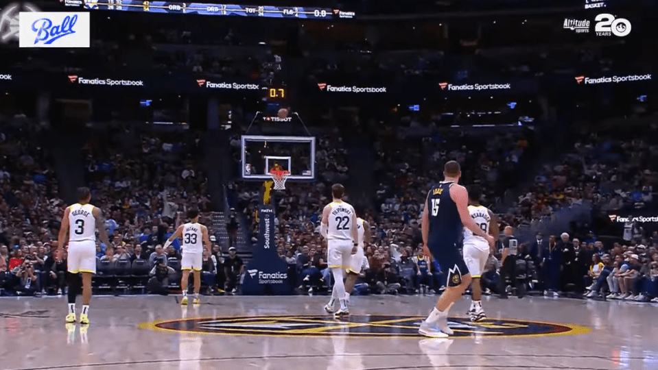 He watched on as the ball crashed through the Jazz hoop