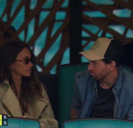 The Inter Miami captain watched on with his wife Antonela Roccuzzo