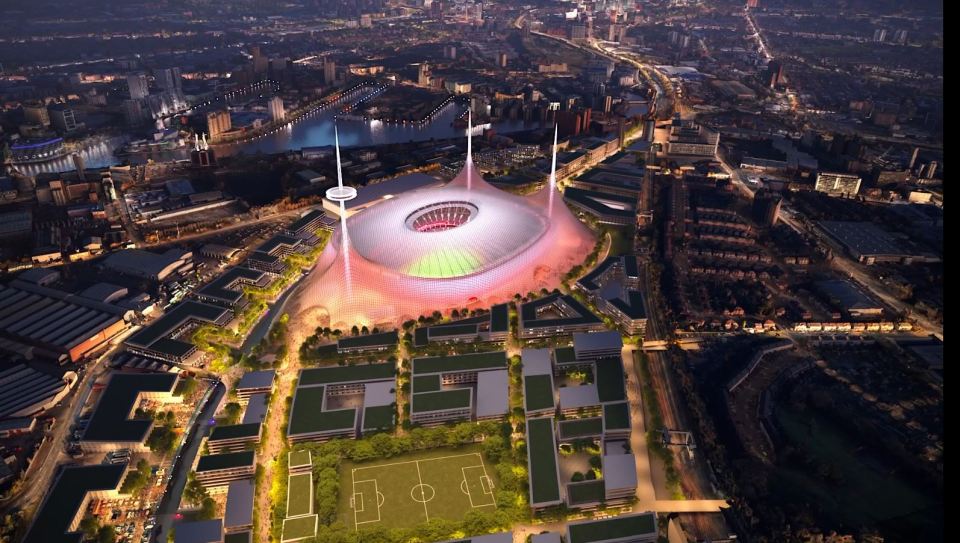 United unveiled plans for their new £2billion stadium earlier in March