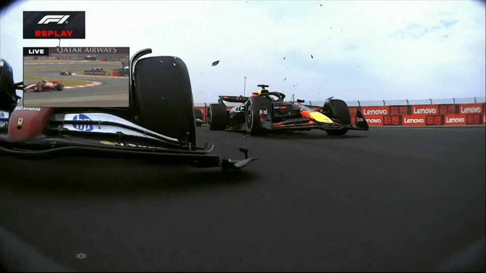 Verstappen was straight on Leclerc's damage