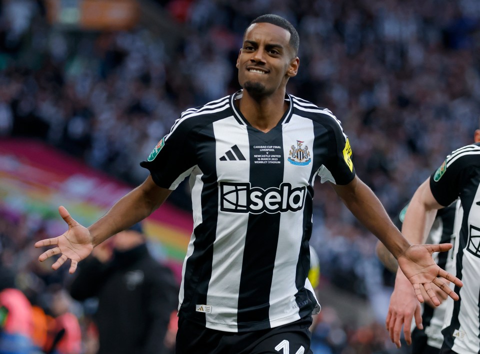 Isak's goal against Liverpool sealed Newcastle's League Cup win and got the Wembley party started