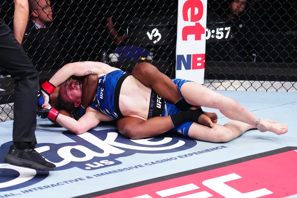 McCann was submitted in the first round from a rear naked choke