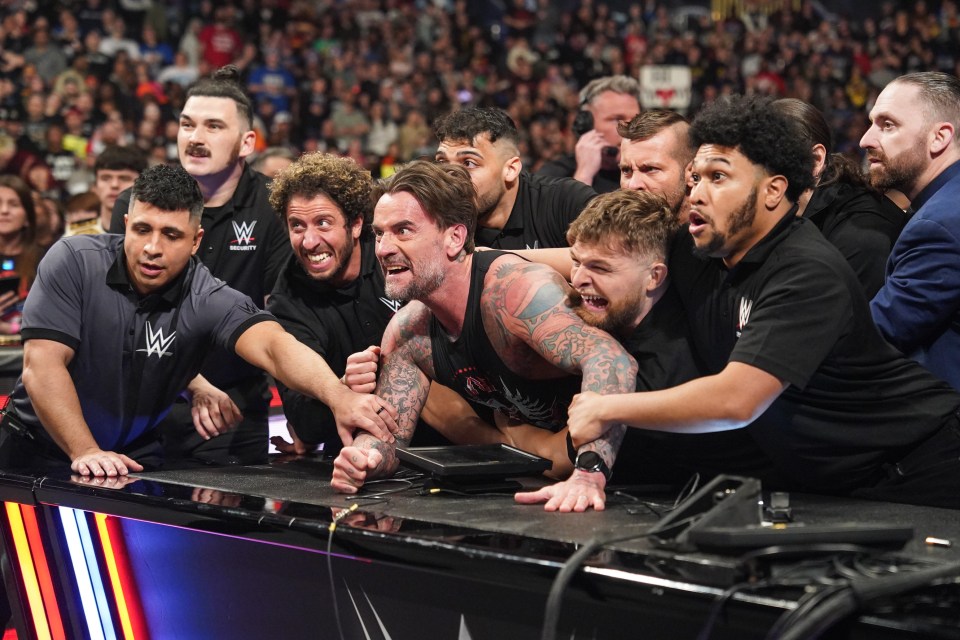 Punk delighted fans with his X-rated mic work, and also described the pair as 'bald frauds'