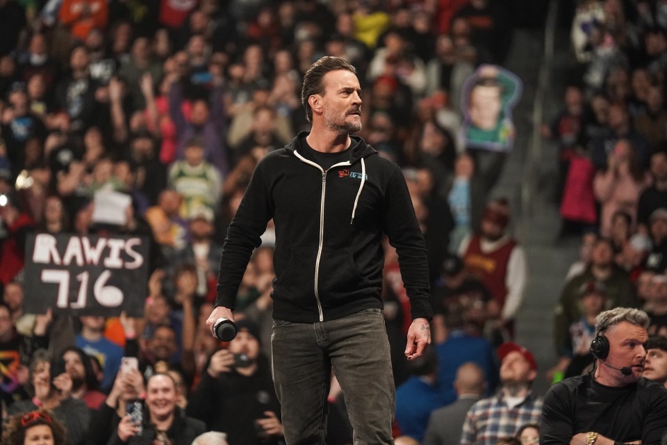 BUFFALO, NEW YORK – MARCH 3: CM Punk looks on during Monday Night RAW at KeyBank Center on March 3, 2025 in Buffalo, New York. (Photo by Rich Freeda/WWE via Getty Images)