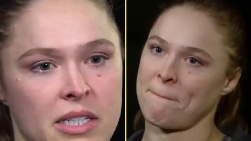 Rousey fought back tears as she recalled her final UFC fight