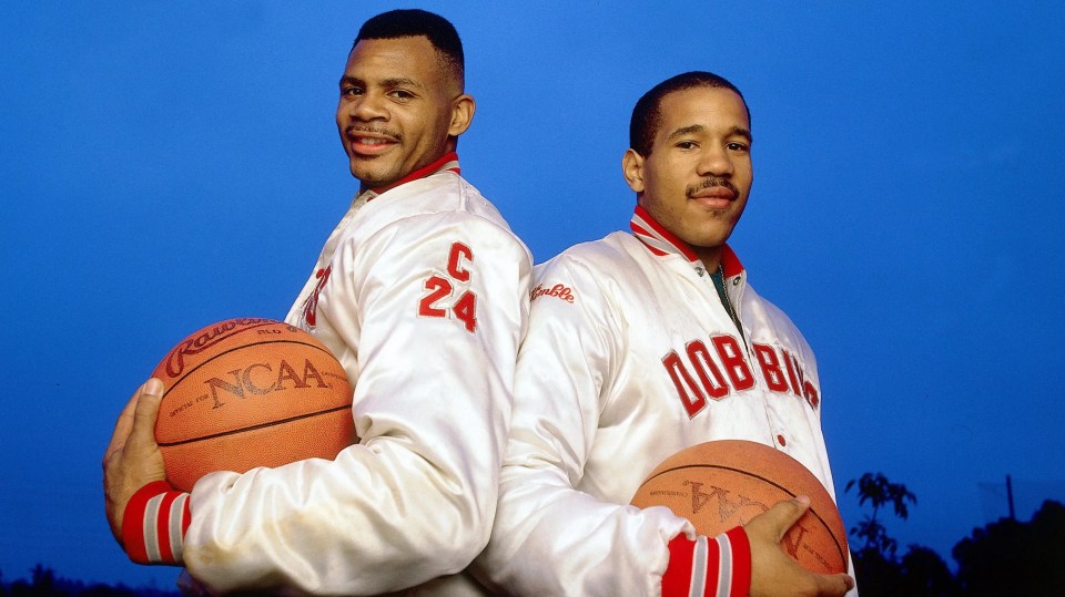 Hank Gathers (left) and Bo Kimble (right) were both stars on the LMU basketball team