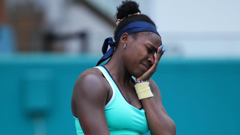 Gauff was visibly upset at her performance throughout the match