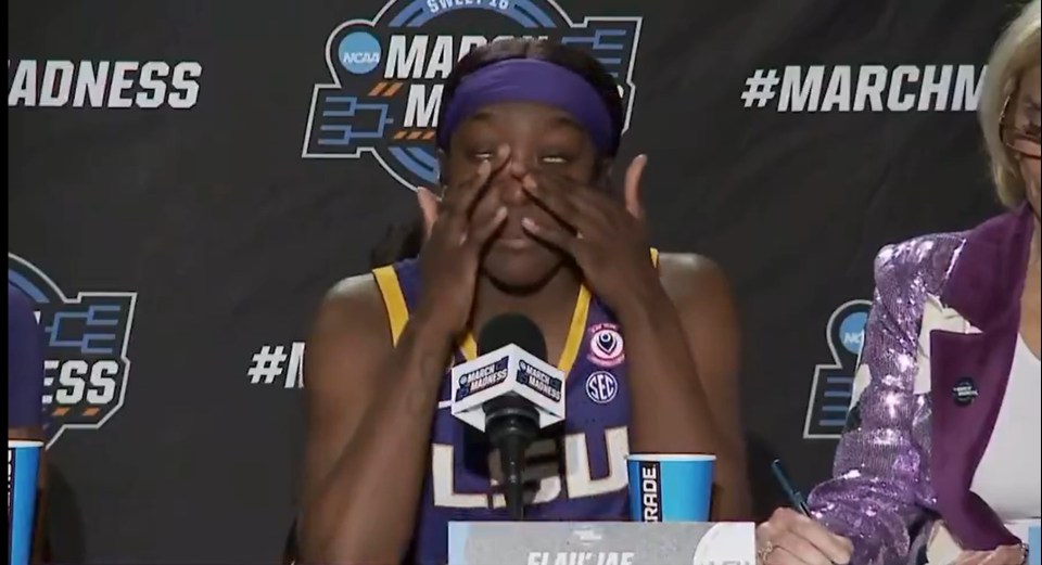 The 21-year-old junior broke down in tears reflecting on her time with the Tigers ahead of a big WNBA decision