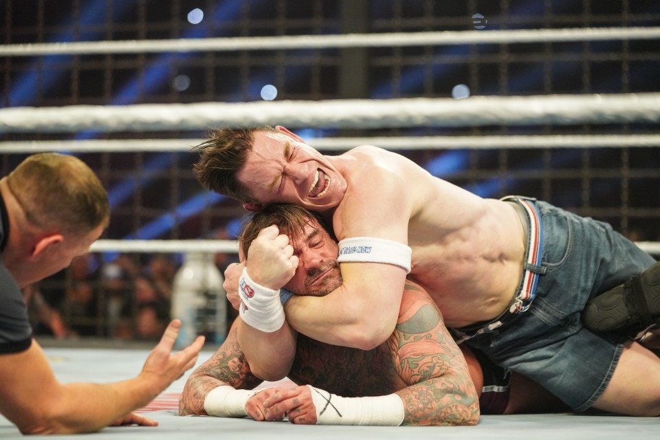 Punk took to Raw to burn Cena and The Rock on the mic after he lost the Elimination Chamber match