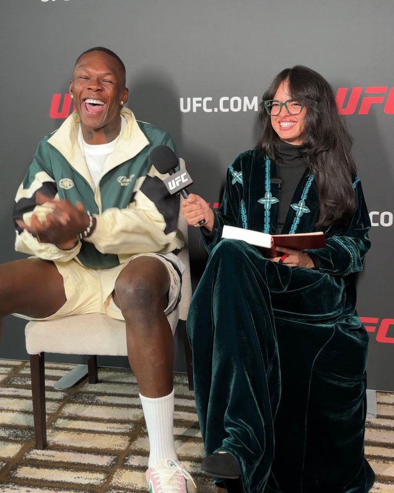 And always makes sure to grab an interview with names like Israel Adesanya