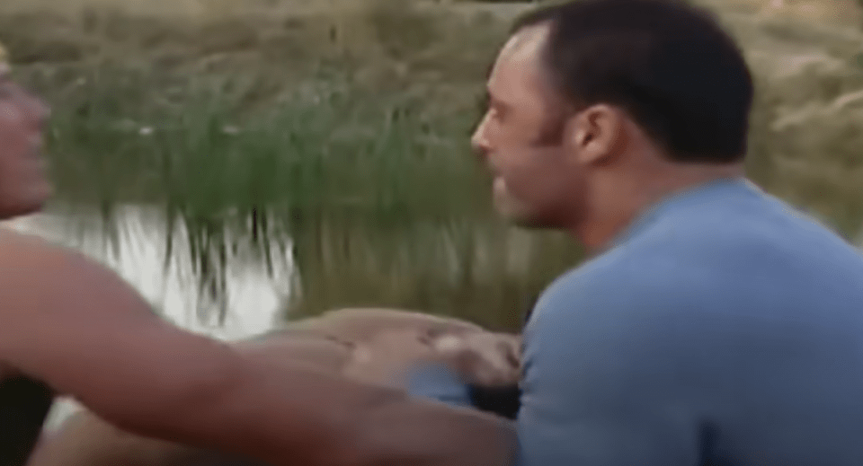 Rogan then grabbed his neck, wanting to kill the man