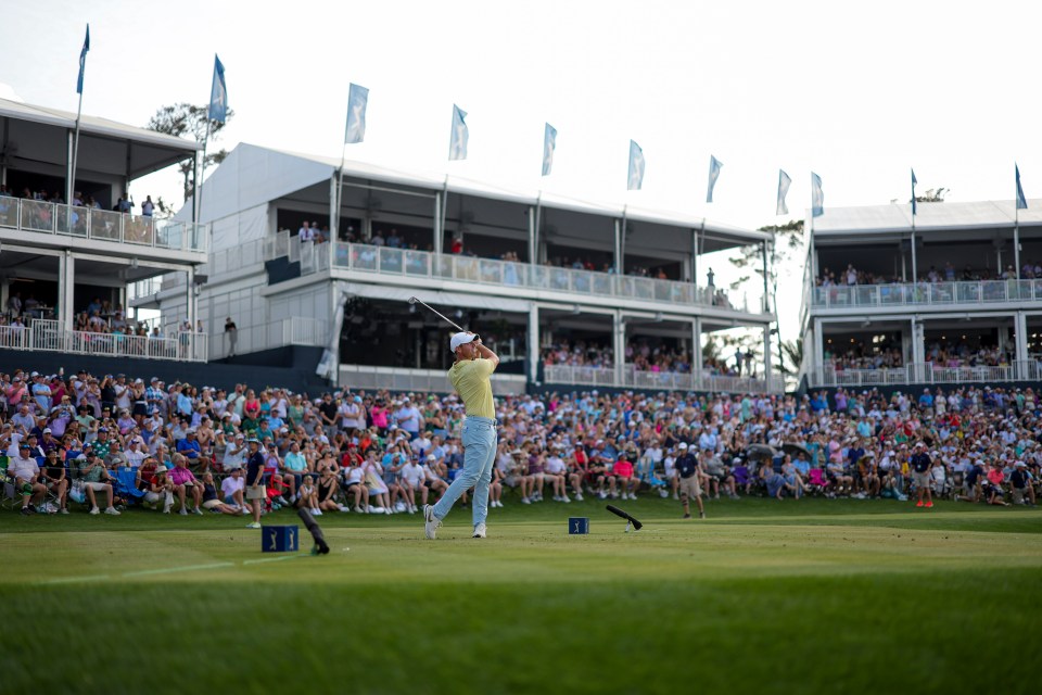 Rory McIlroy plays TPC Sawgrass' famous 17th hole