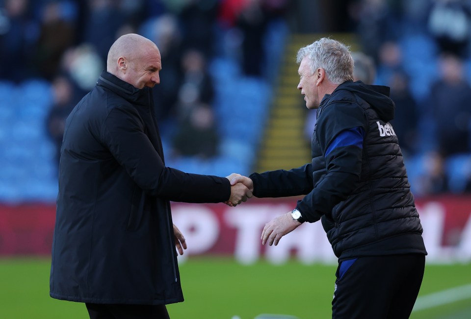 Dyche passed the baton onto Moyes in January