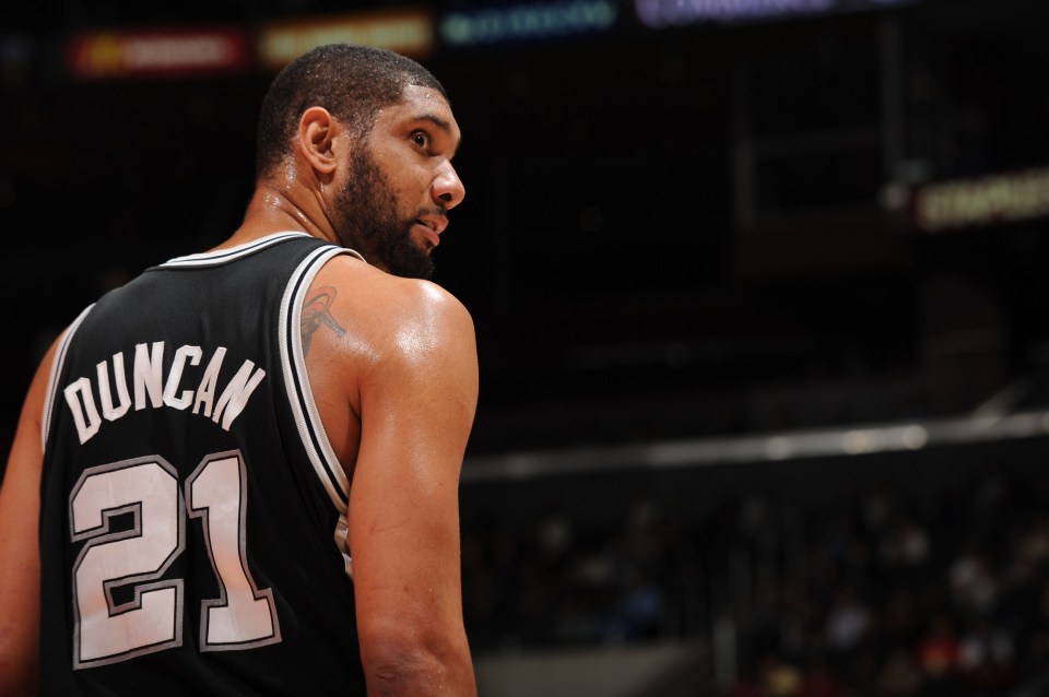 Duncan won five titles with the Spurs