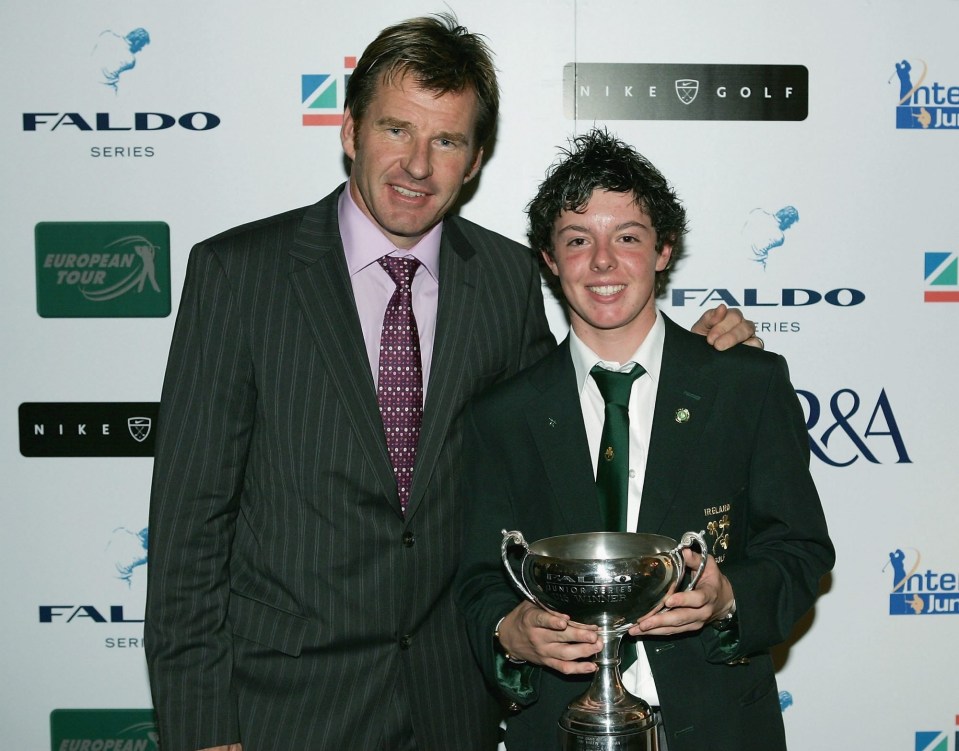 Faldo also supported a young Rory McIlroy