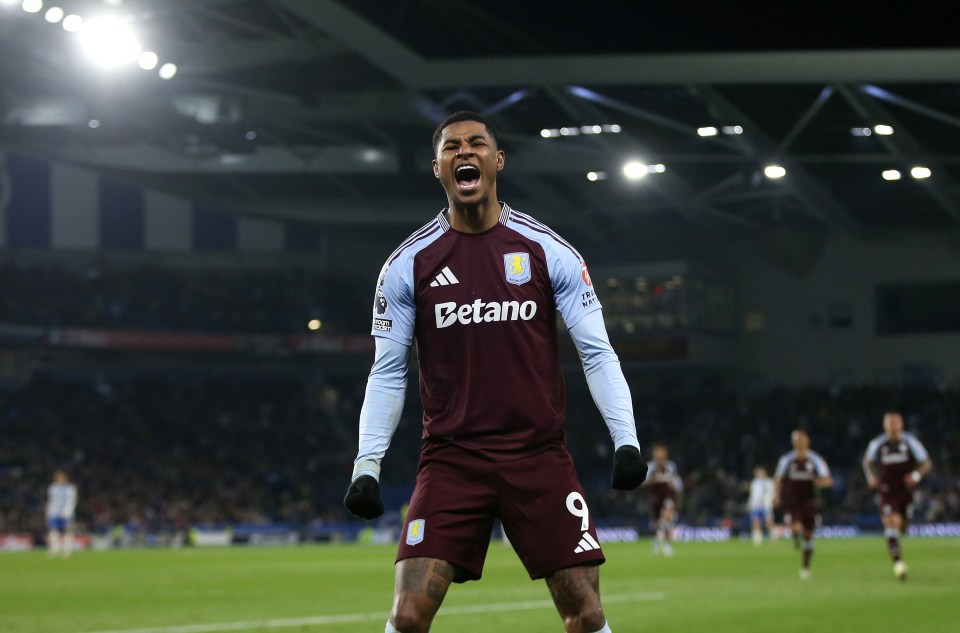 And didn't he love it, as he netted his third goal from his last two fixtures for Villa