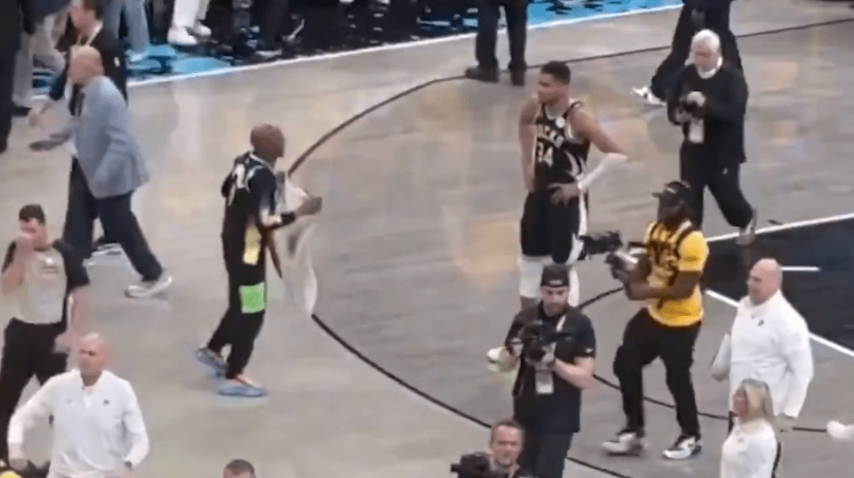 Haliburton's father appeared to instigate the incident by running onto the court