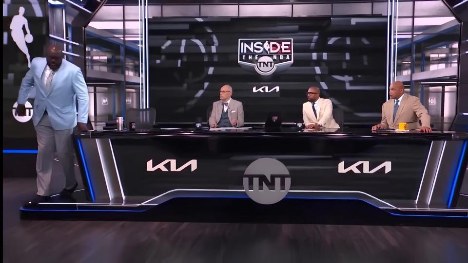 O'Neal couldn't contain himself and walked off set mid-segment