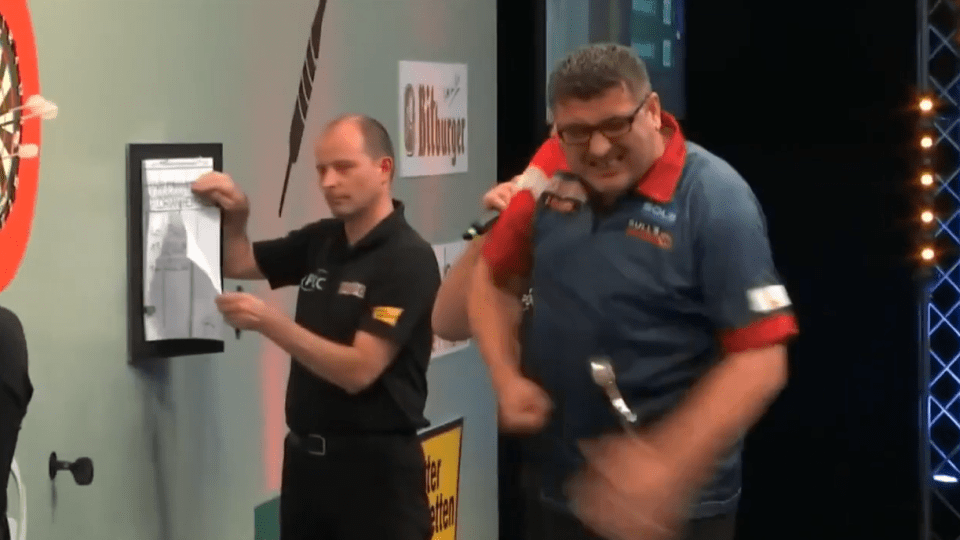 Suljovic's explosive celebration came at the cost of his watch