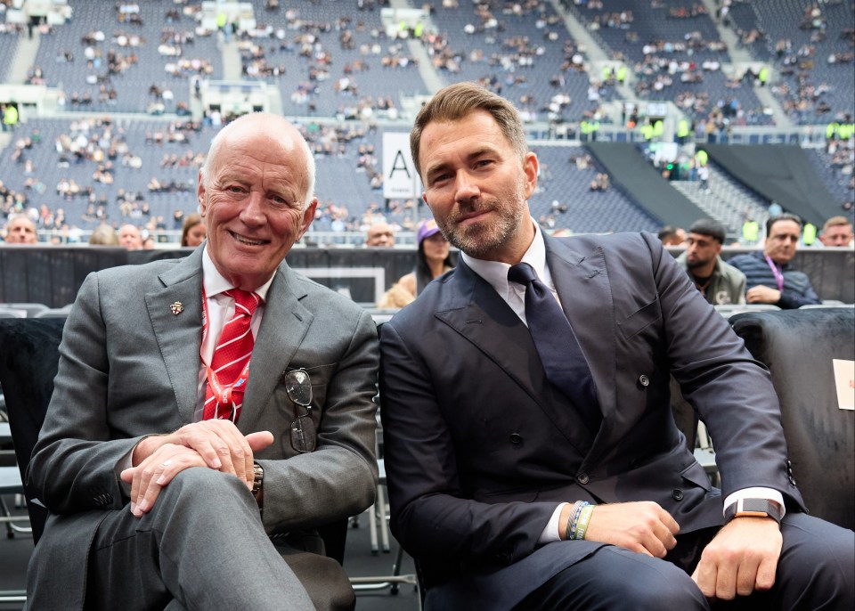 Matchroom Chairman Hearn was ringside for Eubank Jr vs Benn with his dad, Barry