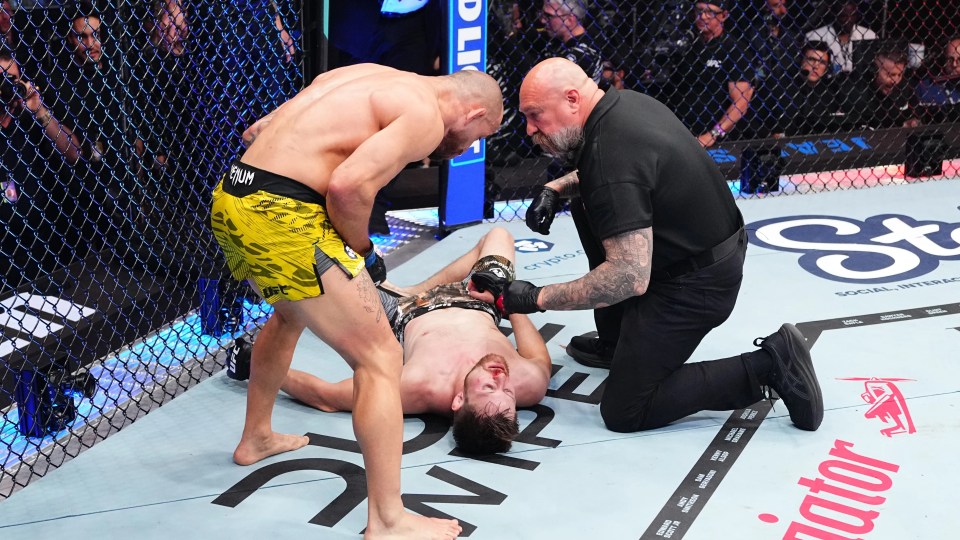 Silva choked Mitchell unconscious on the UFC 314 main card