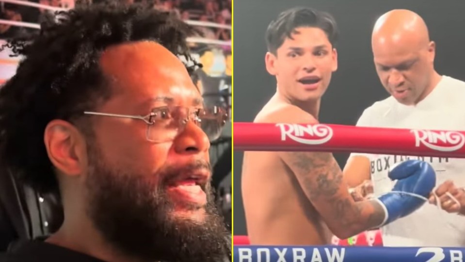 Garcia and Haney's dad traded fiery and angry words during an open workout