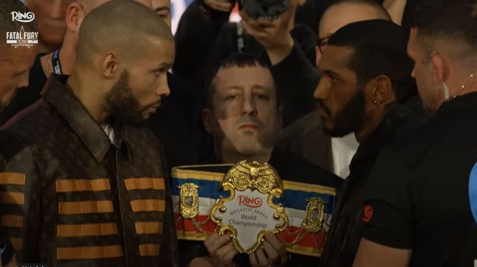 Eubank Jr and Benn faced off for the final time ahead of their fight on Saturday night