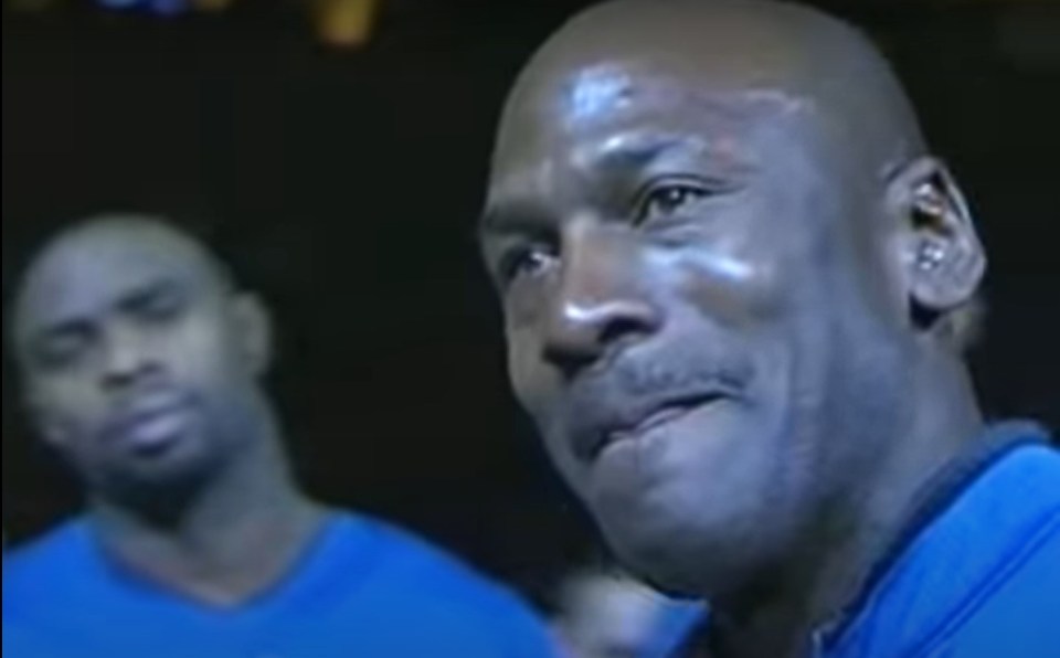 Jordan shared a rare moment of emotion