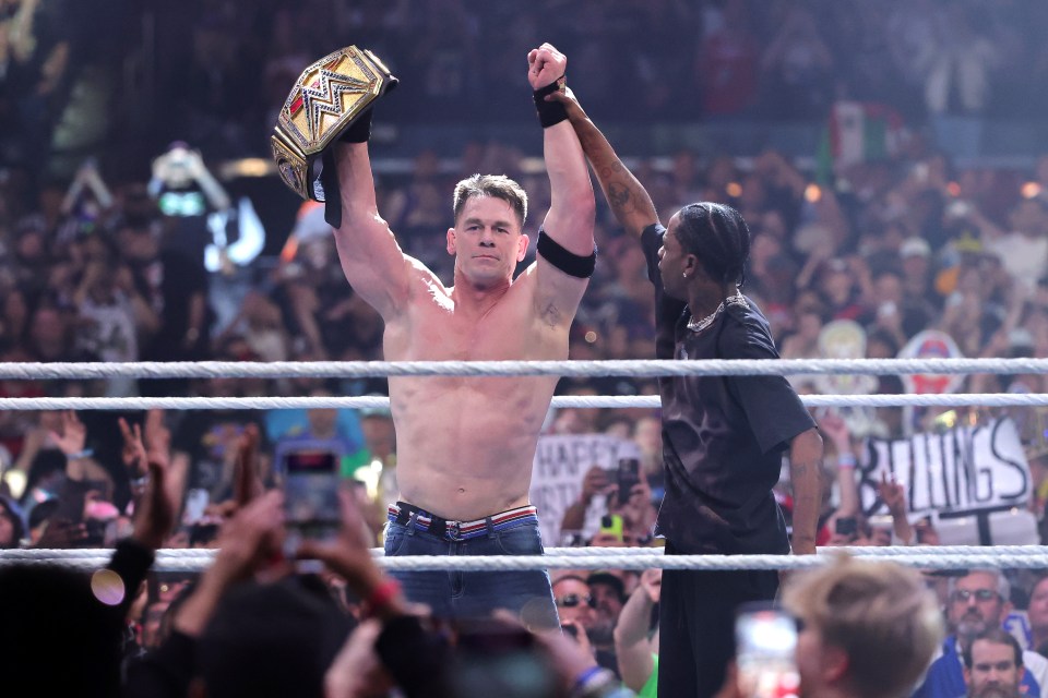 Rapper Scott interfered in the main event of WrestleMania on Sunday night, but Rock did not.