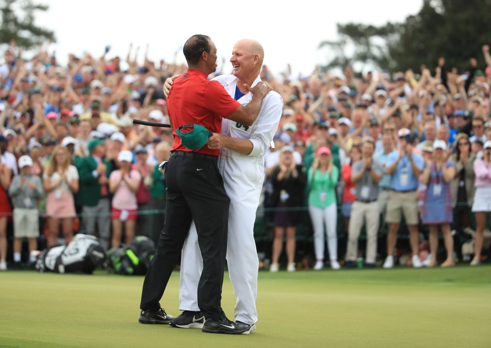 Fans watched from after Woods won the 2019 Masters