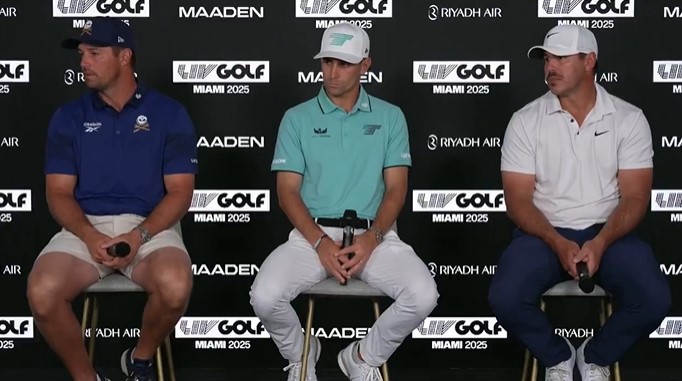 DeChambeau, left, and Koepka, right, discussed the state of LIV Golf