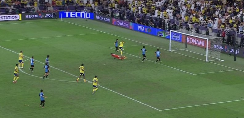 Ronaldo couldn't make clear contact with the ball to send the game to extra time