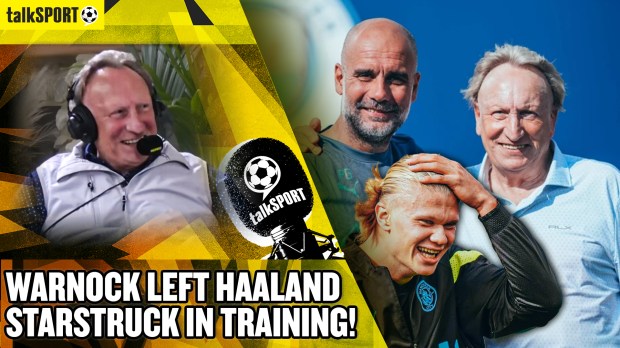 Warnock reveals he took a training session at Man City and left Haaland starstruck