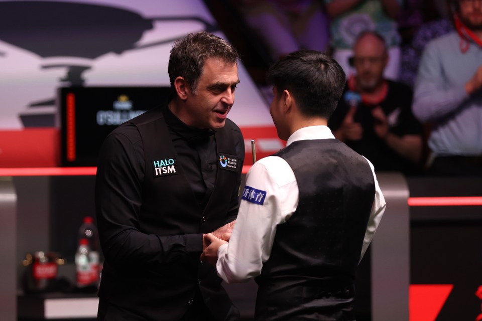 O'Sullivan warmly congratulated Zhao afterwards