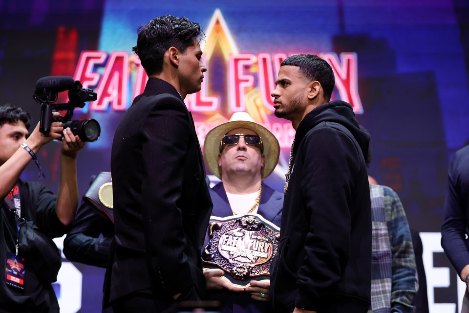 Garcia and Romero faced off at the Manhattan Center ahead of tonight's outdoor fight