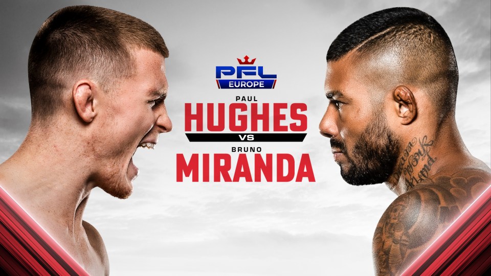 'Big News' Hughes takes on Bruno Miranda in the main event of PFL Belfast on May 10